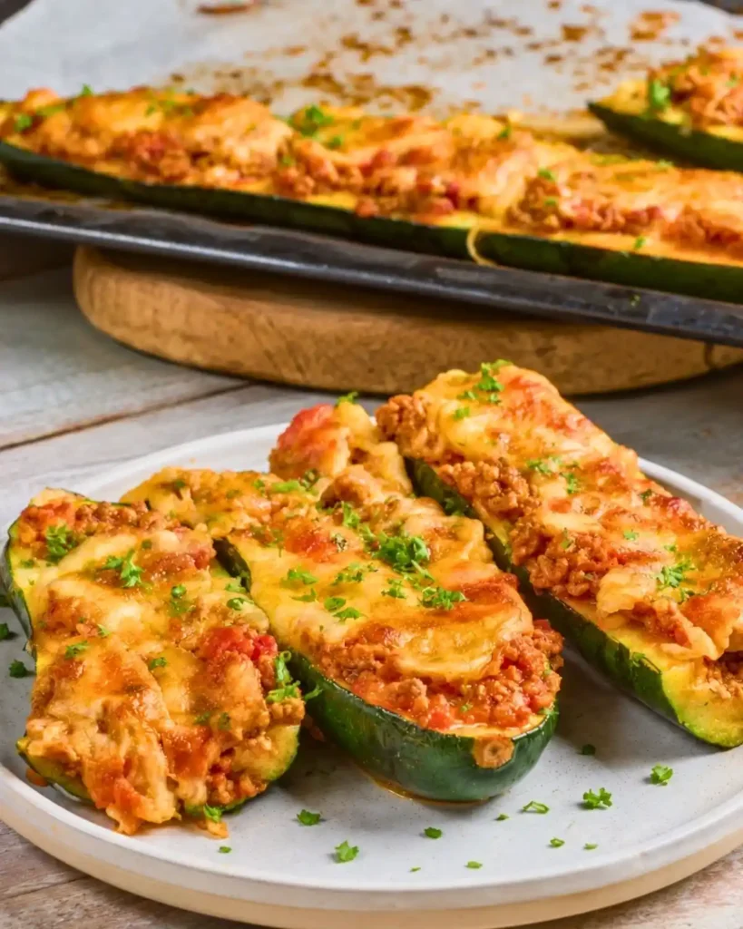 Ground Beef Zucchini Boats Recipe - make our recipes