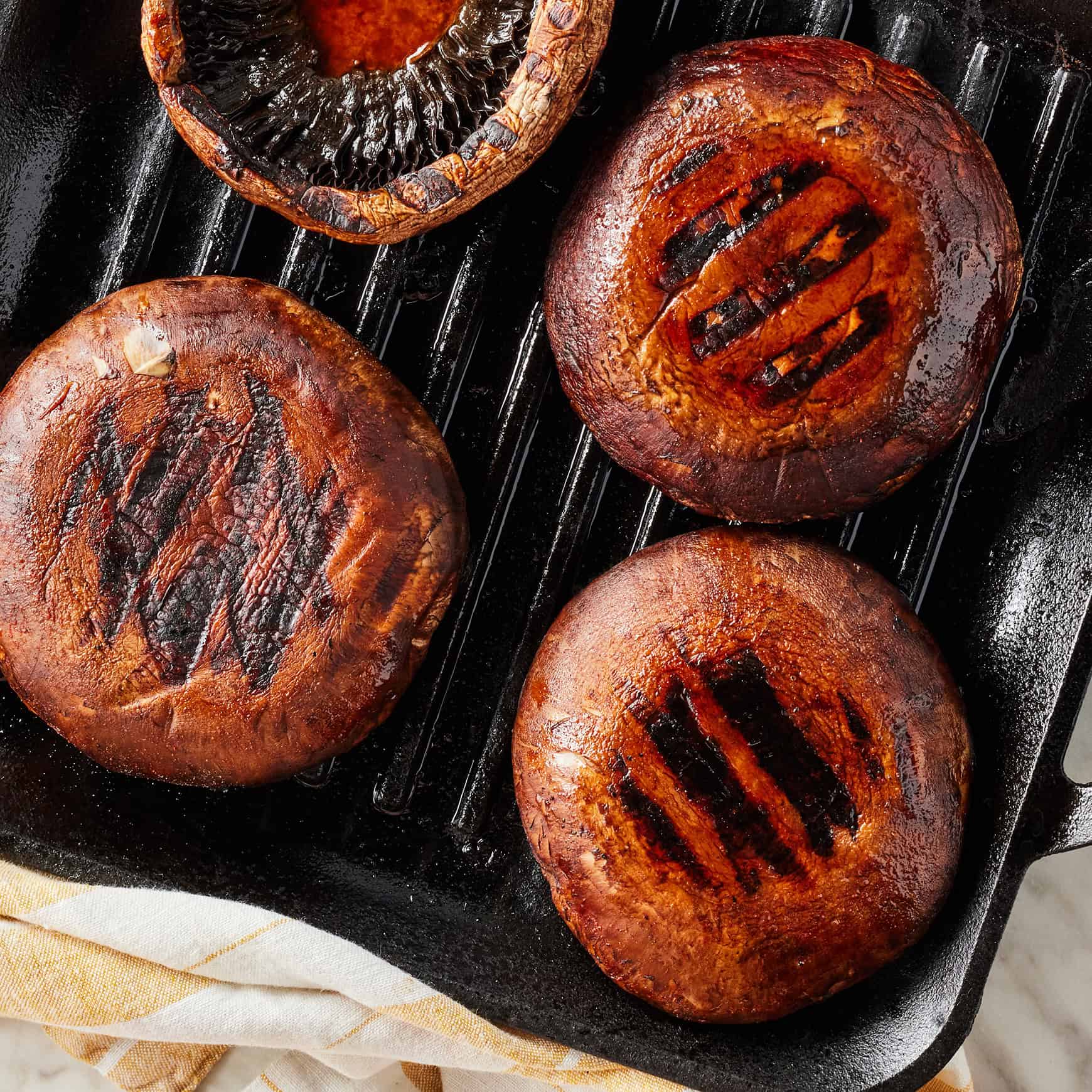Grilled portobello mushrooms